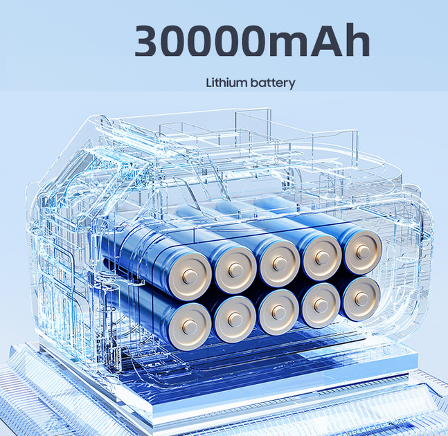 Мойка высокого давления Zhong 888VF 300W 30000mAh (80хвил) быстрая зарядка. сумка - изображение 3