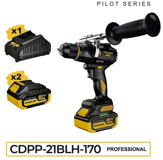 Шуруповерт ударный аккумуляторный Zegor CDPP-21BLH-170 21 В Комплект - изображение 4