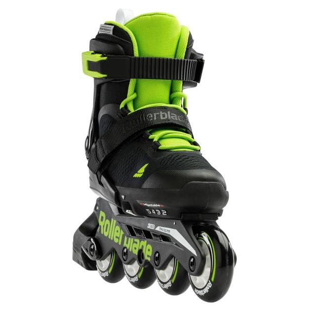 Детские раздвижные ролики Rollerblade Microblade Black/Green размер 33-36 (6598-11849) - изображение 4