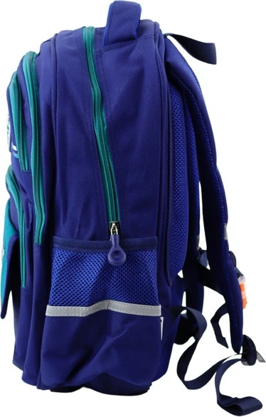 Plecak szkolny Lean Toys Granatowo-zielony 38 x 28 x 19 cm 20 l (5905991044109) - obraz 3