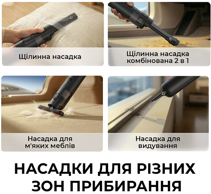 Автомобільний акумуляторний пилосос Deerma XC01 з функцією видування - зображення 5