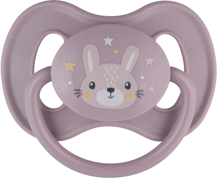 Пустышка латексная круглая Canpol babies Cute animals 0-6 месяцев (22/593_new Сиреневый) - изображение 2