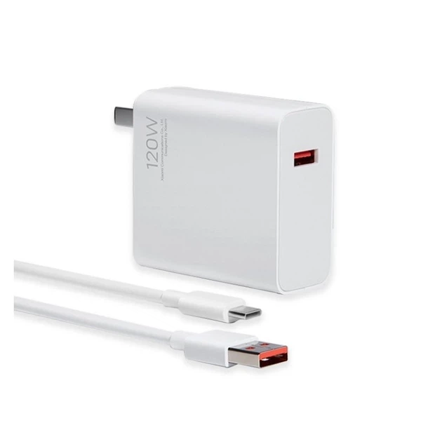 Сетевое зарядное устройство 120W Quick Charge No Logo + кабель USB-A to Type-C 6A Белый - изображение 5