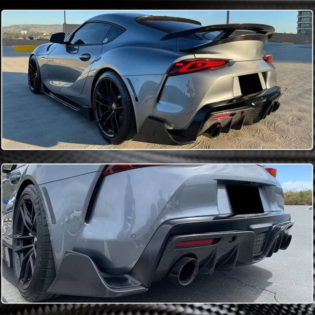 Дифузор заднього бампера V1 (Карбон) для Toyota Supra 2019- рр - зображення 4