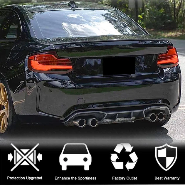 Дифузор заднього бампера V6 (для F87 M2/M2С, Карбон) для BMW 2 серія F22/F23 2014-2021 рр - зображення 3