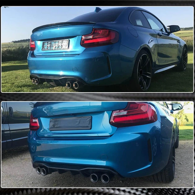 Дифузор заднього бампера V6 (для F87 M2/M2С, Карбон) для BMW 2 серія F22/F23 2014-2021 рр - зображення 5