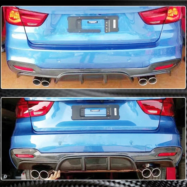 Дифузор заднього бампера V4 (для M-Sport, Карбон) для BMW 3 серія F34 2013-2020 рр - зображення 4