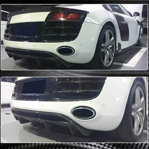 Дифузор заднього бампера (Карбон) для Ауді R8 2006-2015 рр - зображення 4