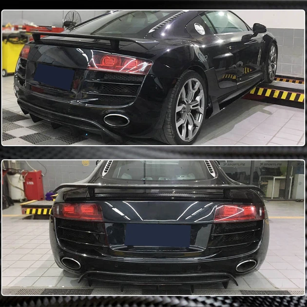 Дифузор заднього бампера (Карбон) для Ауді R8 2006-2015 рр - зображення 5