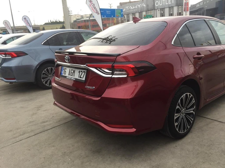 Спойлер (Meliset, грунтованный под покраску) для Toyota Corolla 2019- гг - изображение 3