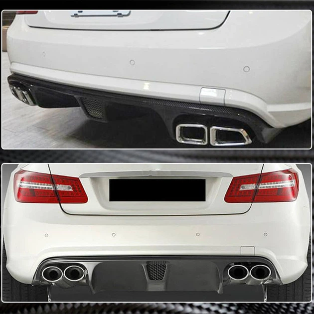 Дифузор заднього бампера (для E63 AMG 2009-2013, Карбон) для Mercedes E-сlass coupe C207 рр - зображення 4