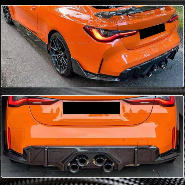 Дифузор заднього бампера V2 (для G82/G83, Карбон) для BMW 4 серія G22/23/26 2020- рр - зображення 3