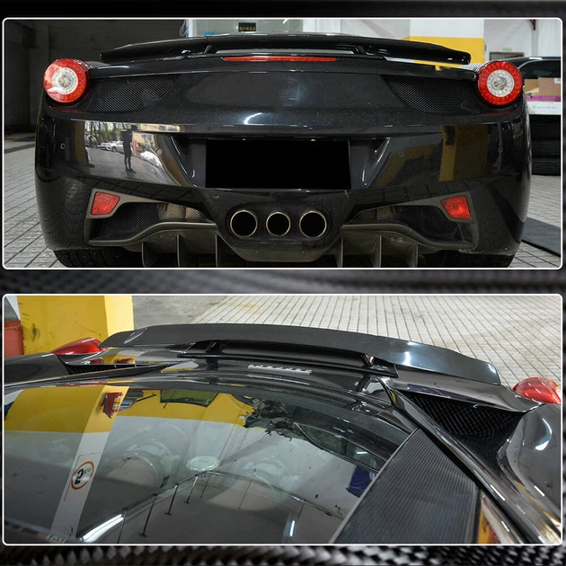 Спойлер V2 (2011-2013, Карбон) для Ferrari 458 Italia - изображение 5