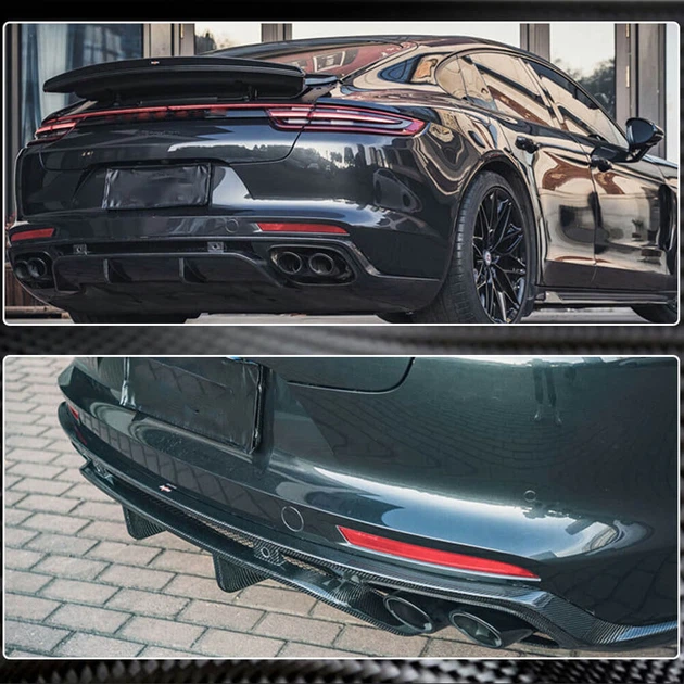 Дифузор заднього бампера (2016-2020, Карбон) для Porsche Panamera рр - зображення 5