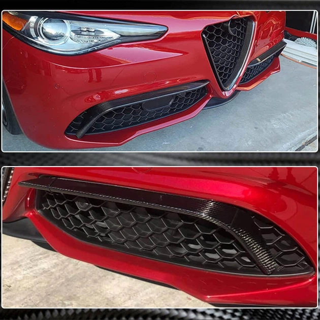 Накладки на Противотуманные Фары (для Sport, Карбон) для Alfa Romeo Giulia 2016-2022 гг - изображение 6