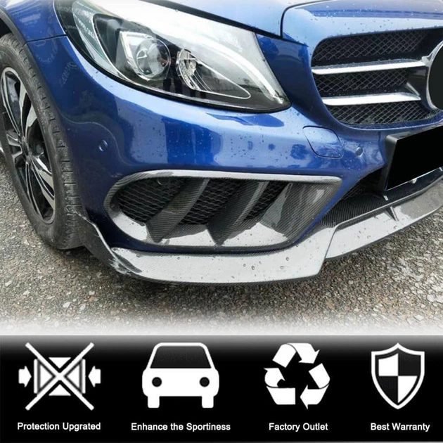 Карбоновые накладки на противотуманные фары для C43 AMG 2015-2019 для Mercedes C-сlass W205 - изображение 2