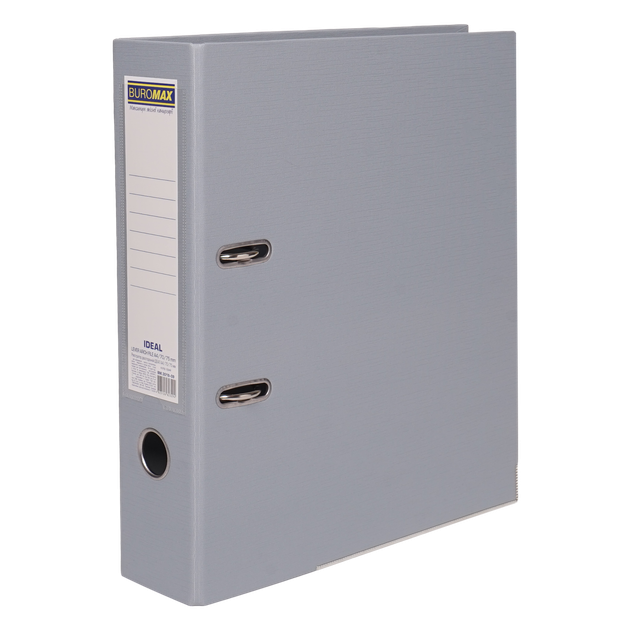 Папка-регистратор Buromax IDEAL A4 75 мм Серая (BM.3019-09с) - Фото 1 Папка-регистратор Buromax IDEAL A4 75 мм Серая (BM.3019-09с) - изображение 1