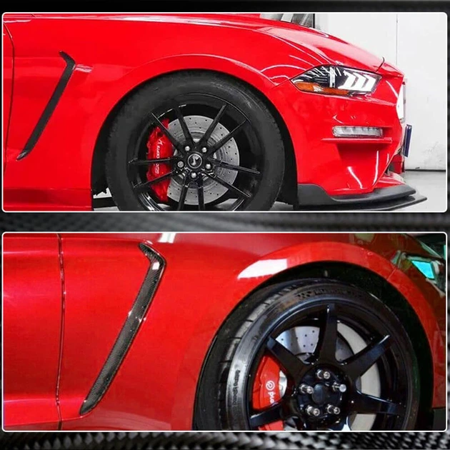Накладки на передние крылья (2018-2023, Карбон) для Ford Mustang - изображение 2
