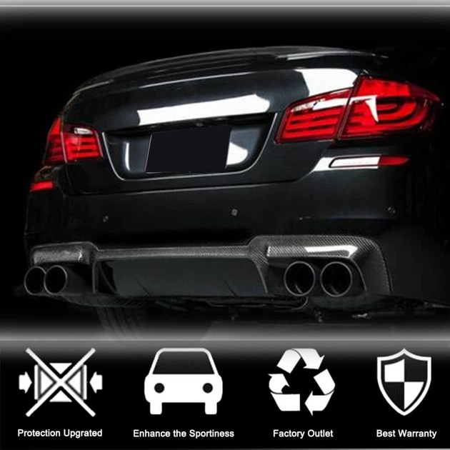 Задний диффузор бампера V2 для F10 M5, Карбон для BMW 5 серия F10/F11 2010–2016 гг - изображение 2