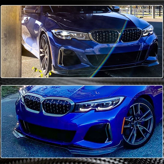 Передний лип-спойлер V3 для M-Sport 2018-2022, Карбон для BMW 3 серия G20/G21 2018- гг - Фото 4 Передний лип-спойлер V3 для M-Sport 2018-2022, Карбон для BMW 3 серия G20/G21 2018- гг - изображение 4
