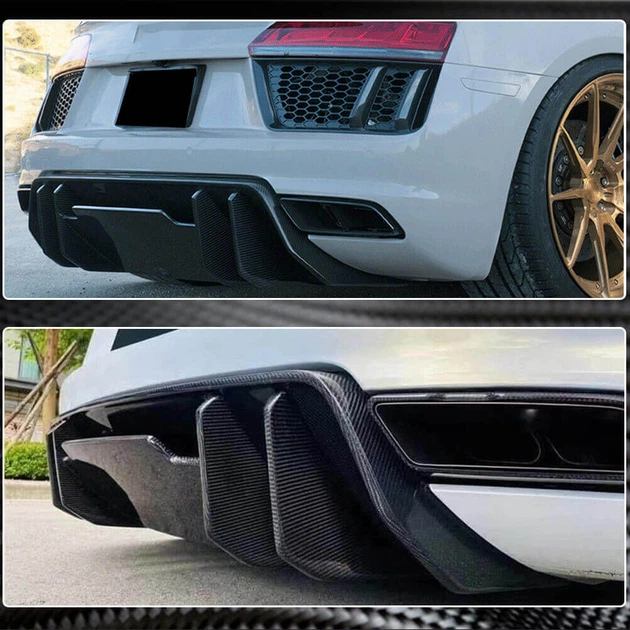 Дифузор заднього бампера V1 (2015-2020, Карбон) для Ауді R8 2015- рр - Фото 4 Дифузор заднього бампера V1 (2015-2020, Карбон) для Ауді R8 2015- рр - зображення 4