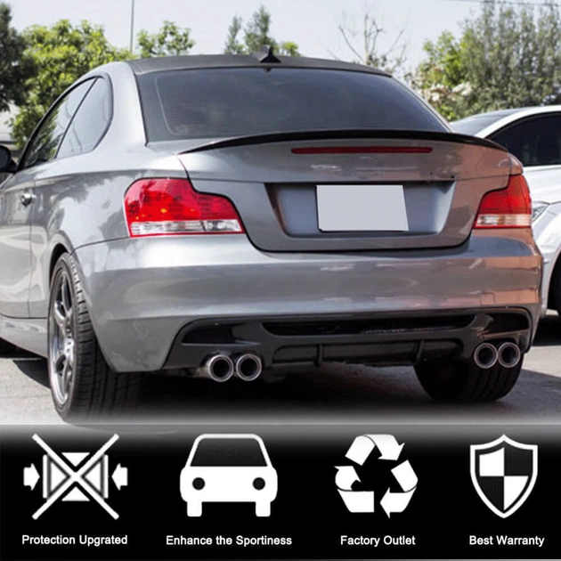 Дифузор заднього бампера V2 (для E82/E88 M-Sport, Карбон) для BMW 1 серія E81/E82/E87/E88 2004-2011 рр - Фото 9 Дифузор заднього бампера V2 (для E82/E88 M-Sport, Карбон) для BMW 1 серія E81/E82/E87/E88 2004-2011 рр - зображення 9
