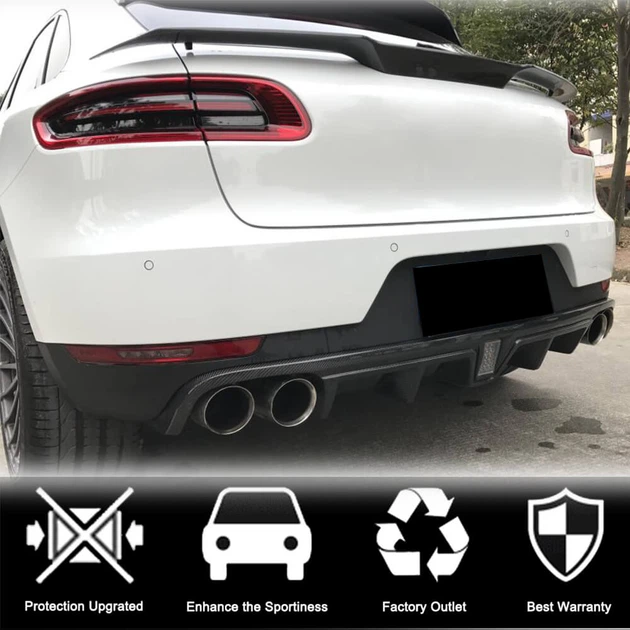 Диффузор заднего бампера V2 (2014-2021, Карбон) для Porsche Macan - изображение 3