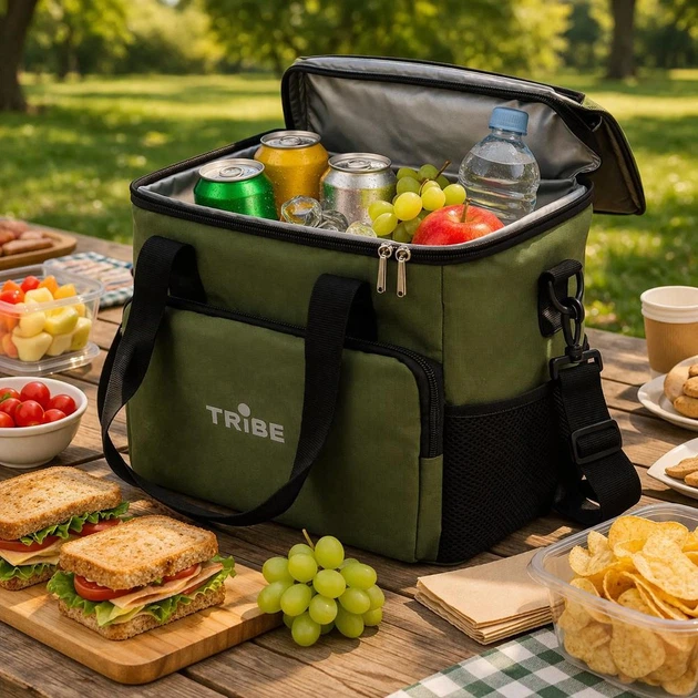 Термосумка Tribe Cooler 10 л Green сумка-холодильник для їжі та напоїв T-IF-0009-green - зображення 8