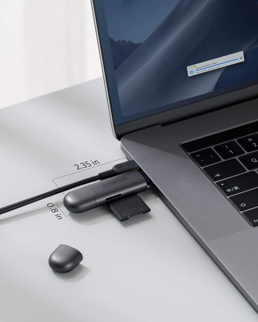 Кардрідер Anker USB-C та USB 3.0 SD, PowerExpand+ 2-в-1 з двома роз'ємами для карт пам'яті - зображення 7
