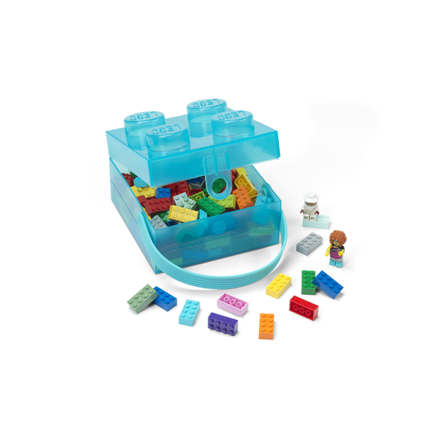 Pojemnik LEGO z rączką Transparentny jasnoniebieski (40240010) (5711938247140) - obraz 3