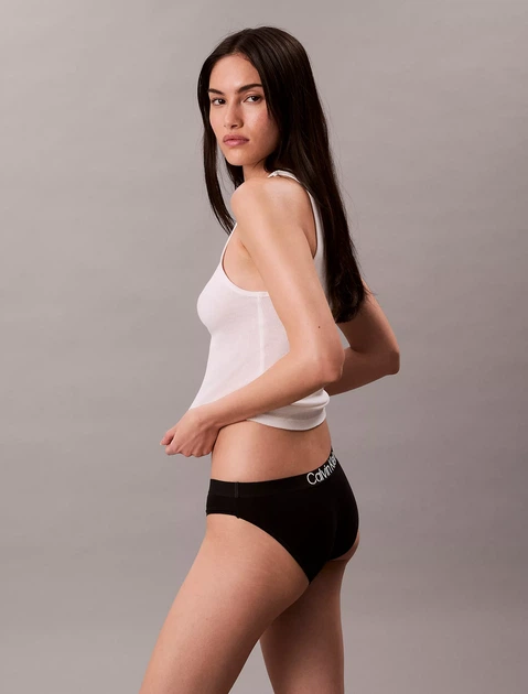 Трусики жіночі бавовняні Calvin Klein Maximum Бікіні QD5332-6H3 L Чорні - изображение 4