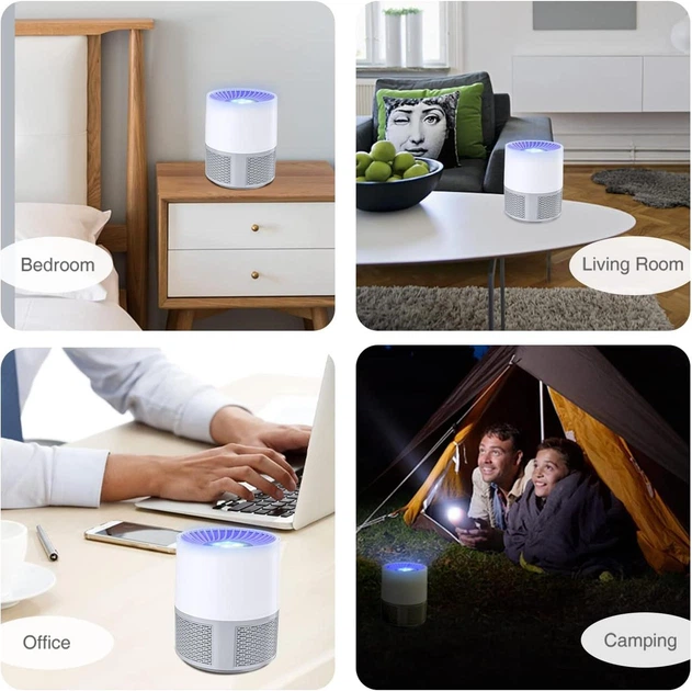 Tiptop Home Aparatoo USB пастка для комах, лампа від комарів та мух, тиха, Grey - изображение 5