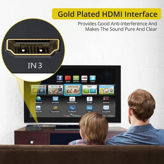 HDMI перемикач Proster 3x1 з аудіоекстрактором, PIP та пультом ДК, 4K - Фото 4 HDMI перемикач Proster 3x1 з аудіоекстрактором, PIP та пультом ДК, 4K - изображение 4