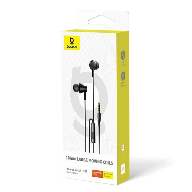 Навушники Baseus Encok HZ11 Wired Earphones Cluster Black (A00164200113-Z1) - Фото 5 Навушники Baseus Encok HZ11 Wired Earphones Cluster Black (A00164200113-Z1) - изображение 5