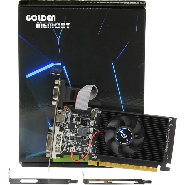 Відеокарта Golden Memory GT610 2GB GDDR3 64-bit 810/1333 MHz Low Profile (GT610D32G64BIT) (GDDR3, 64 bit, PCI-E 3.0 x16) (23799814-1868) - Фото 1 Відеокарта Golden Memory GT610 2GB GDDR3 64-bit 810/1333 MHz Low Profile (GT610D32G64BIT) (GDDR3, 64 bit, PCI-E 3.0 x16) (23799814-1868) - зображення 1