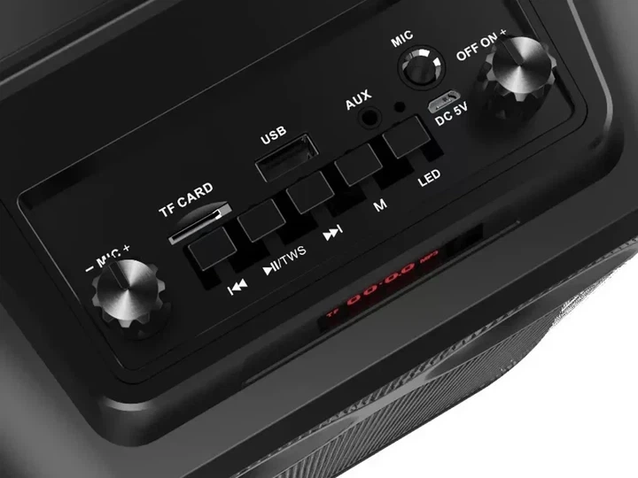 Портативна Bluetooth колонка ZQS8120 з LED-підсвічуванням, мікрофоном та FM-приймачем (20 Вт) - зображення 3