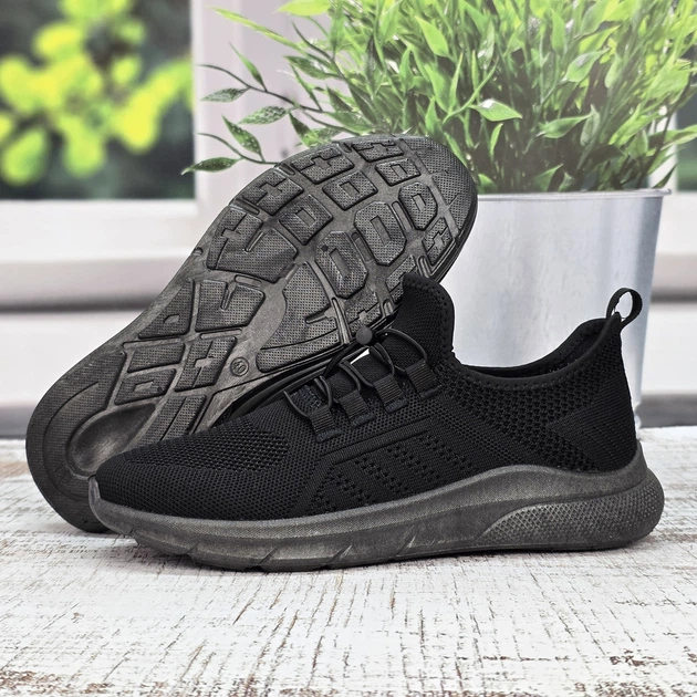Кроссовки мужские Dago Style черные текстильные 45р (29,5 см) 6129 - изображение 6