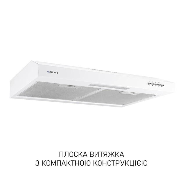 Витяжка плоска Minola HPL 612 WH - зображення 2