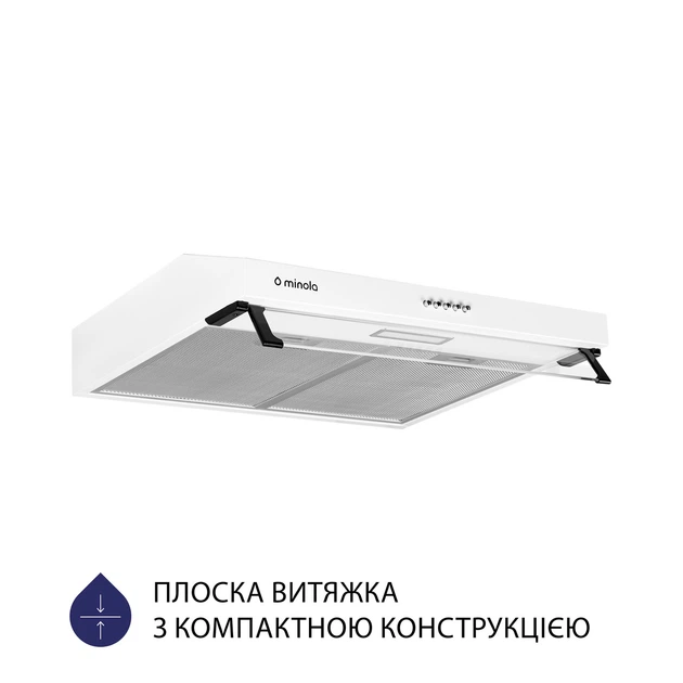 Витяжка плоска Minola HPL 614 WH - зображення 2