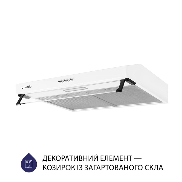 Витяжка плоска Minola HPL 614 WH - зображення 4