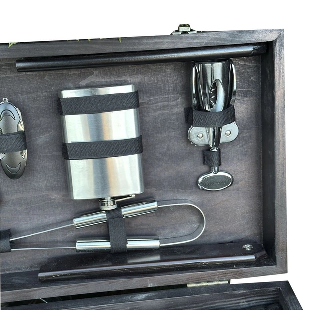 Подарунковий набір для шашлику Отаман кейс-столик чорний - зображення 4