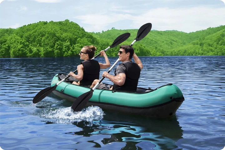 Каяк надувний Bestway Hydro-Force Ventura X2 330 х 86 см, чорно-м'ятний - изображение 9