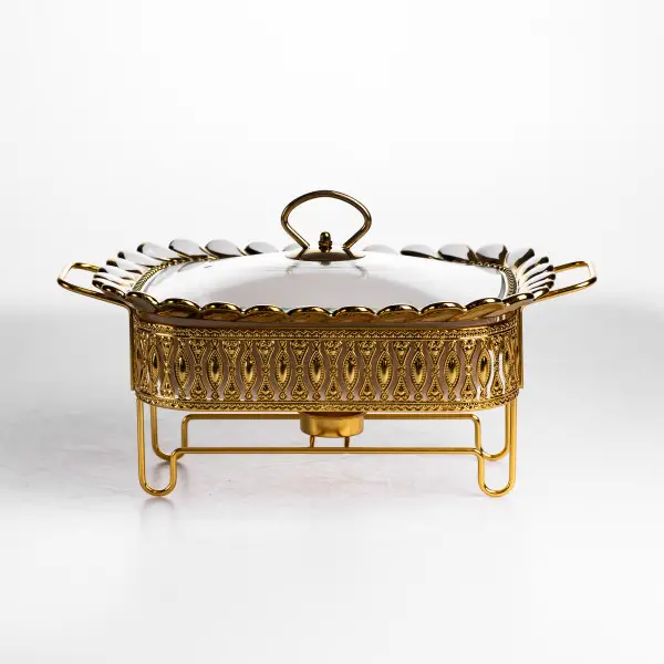 Мармит мармитница фарфоровая Tiffany 1 л квадратная • со стеклянной крышкой на металлической подставке с подогревом HoReCa • поддерживает температуру блюд Yiwu - Фото 5 Мармит мармитница фарфоровая Tiffany 1 л квадратная • со стеклянной крышкой на металлической подставке с подогревом HoReCa • поддерживает температуру блюд Yiwu - изображение 5