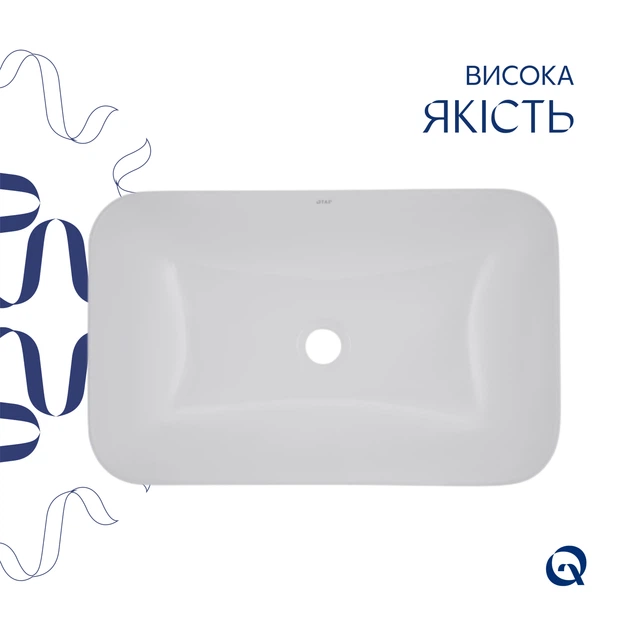 Комплект Qtap Scorpio: Раковина врезная прямоугольная 615х390х150 мм White + Донный клапан PU02 - Фото 4 Комплект Qtap Scorpio: Раковина врезная прямоугольная 615х390х150 мм White + Донный клапан PU02 - изображение 4