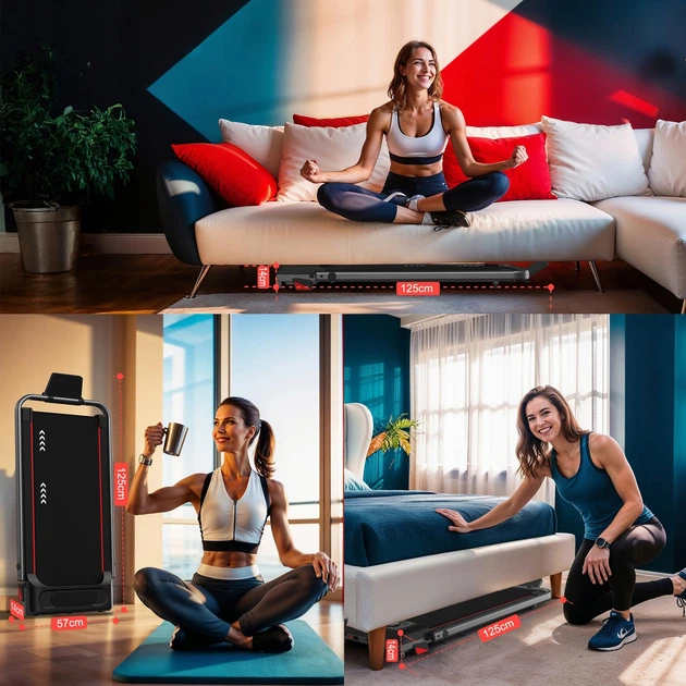 Электрическая беговая дорожка P100 Stride, 10 км/ч, Walking Pad под стол, 100 кг, с углом наклона 7% - Фото 10 Электрическая беговая дорожка P100 Stride, 10 км/ч, Walking Pad под стол, 100 кг, с углом наклона 7% - изображение 10