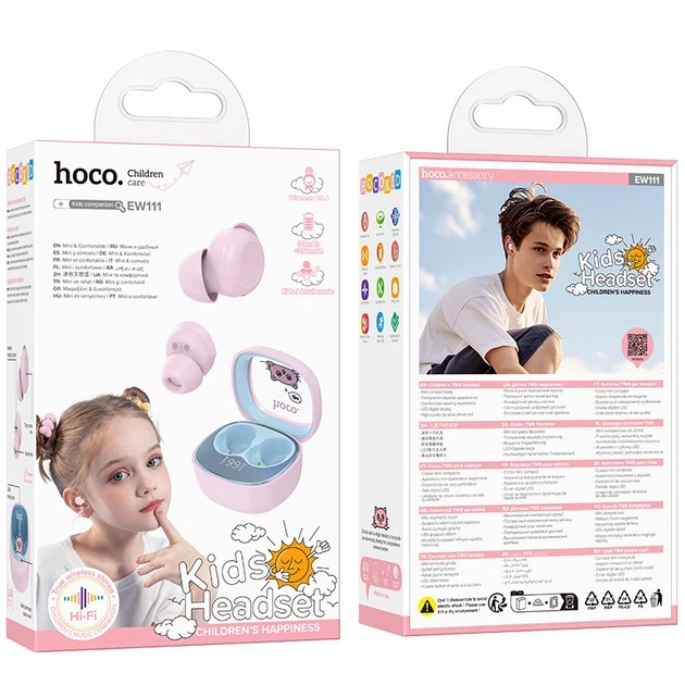 Дитячі бездротові навушники HOCO EW111 Bluetooth 5.4 Rose - зображення 2