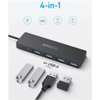 Концентратор USB-C to 4xUSB-A Anker (A8309G11) - Фото 2 Концентратор USB-C to 4xUSB-A Anker (A8309G11) - зображення 2