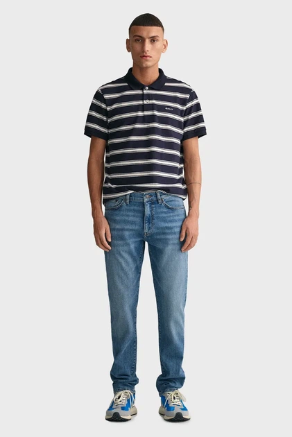 Чоловічі сині джинси SLIM Gant 34-34 1000260 - Фото 3 Чоловічі сині джинси SLIM Gant 34-34 1000260 - зображення 3