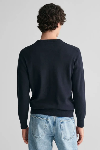 Чоловічий темно-синій джемпер CLAIC COTTON C-NECK Gant XXL 8030561 - изображение 3