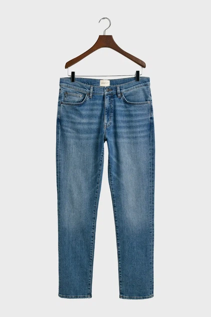 Чоловічі сині джинси SLIM Gant 34-34 1000260 - Фото 6 Чоловічі сині джинси SLIM Gant 34-34 1000260 - зображення 6